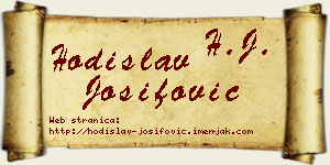 Hodislav Josifović vizit kartica